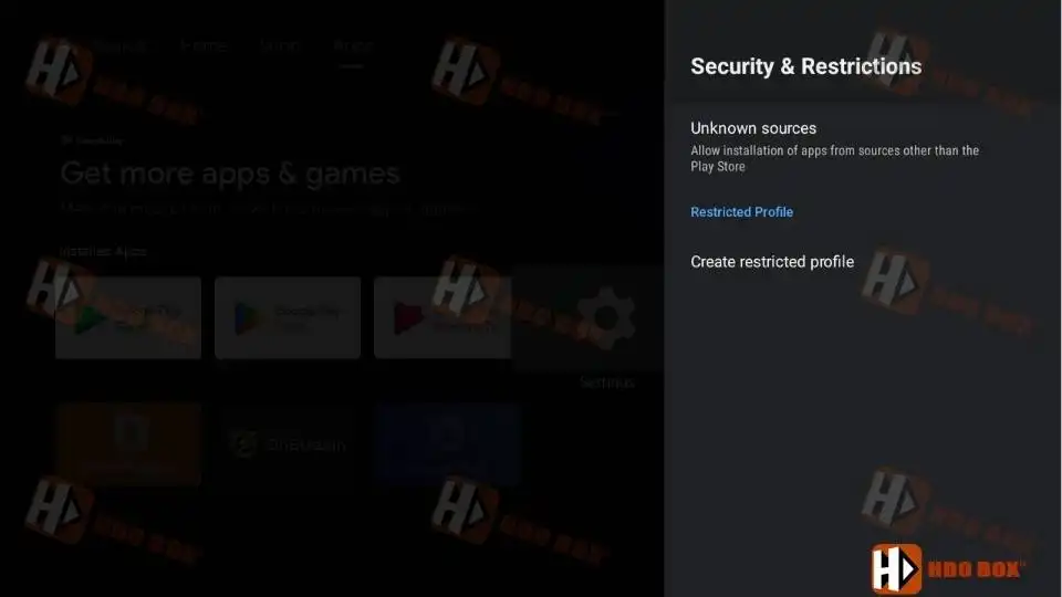 Select Install Unknown Apps