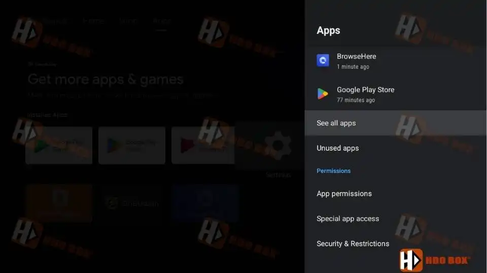 Go to Apps